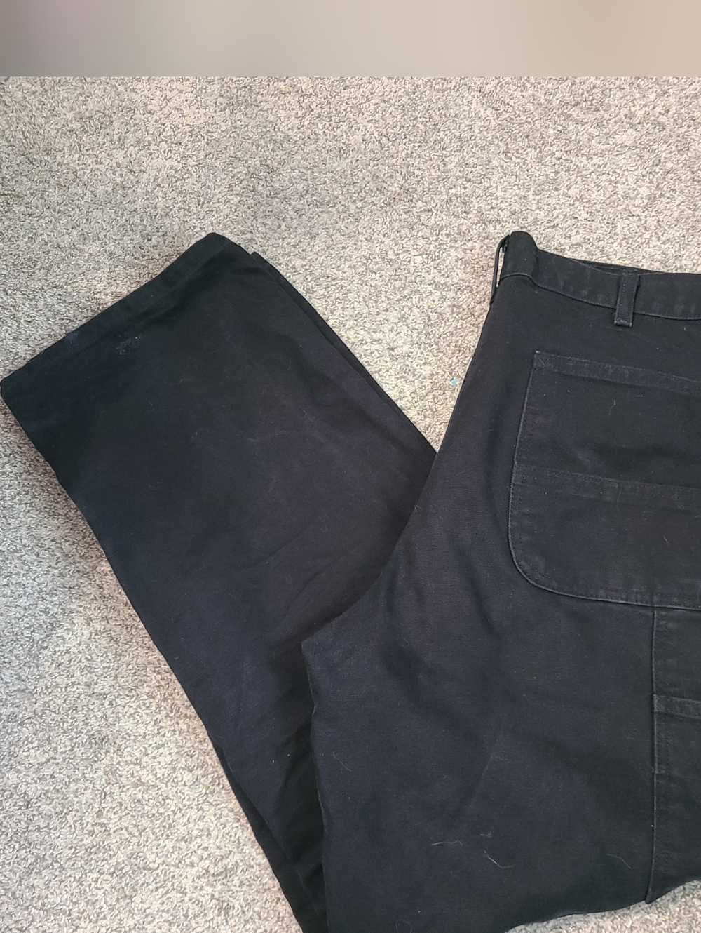 Carhartt Black Canvas Carpenter Pants Size 34x32
